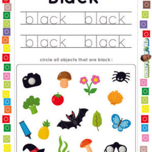 Color Black Trace and Identify - FREE Worksheet