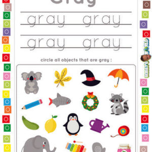 Color Gray Trace and Identify - FREE Worksheet