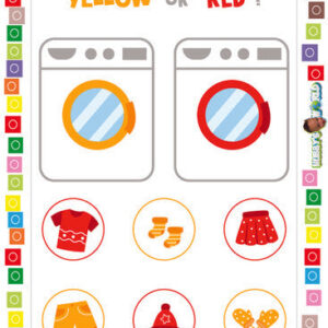Yellow or Red - FREE Color Sorting Worksheet