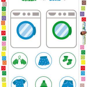 Green or Blue - FREE Color Sorting Worksheet