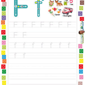 Letter F Tracing and Vocabulary - FREE Worksheet