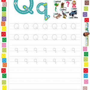 Letter Q Tracing and Vocabulary - FREE Worksheet