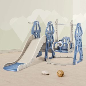 4-in-1 Slide and Swing Set