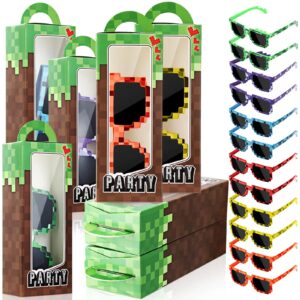 24Pcs Minecraft Pixel Sunglasses