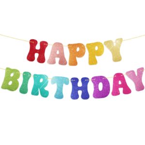 Rainbow Happy Birthday Banner