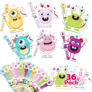 36 Pack Valentines Day Cards with Bubble Wand