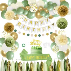 Sage Green Birthday Party Decorations Kit