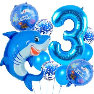 Shark Third Birthday Party Kit