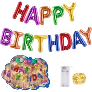 13pcs 16" Mylar Foil Letters with LED Lights