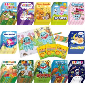 72 Pcs Coloring Books with Crayons