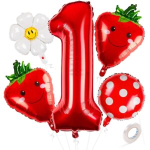 Berry First Birthday 40" Strawberry Birthday Balloons