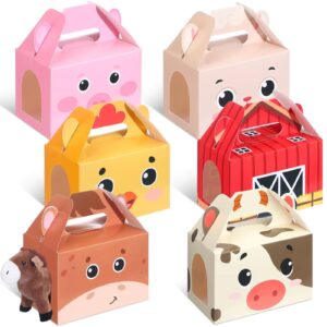 24 Pcs Farm Animal Tote Boxes