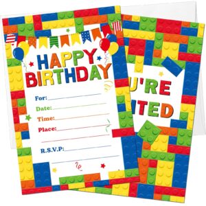 30 Pack Birthday Party Invitations with Envelopes