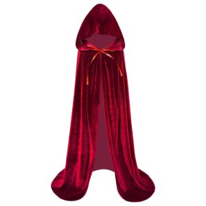 Kids Hooded Velvet Cloak (Ages 3–15)