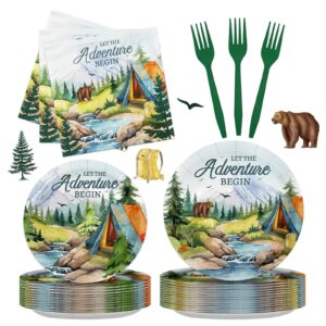 96PCS Adventure Awaits Camping Party Kit