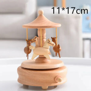Rotating Wooden Music Box