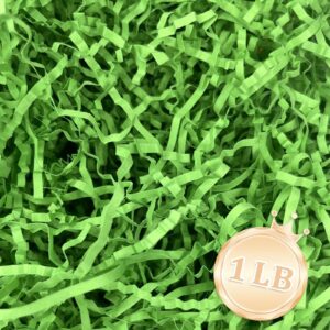 1 LB Green Crinkle Cut Paper Shred Filler