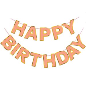 Rose Gold Happy Birthday Banner