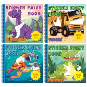 4 Sticker Paint Books
