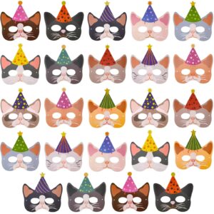 24 Pcs Cat Kitten Masks