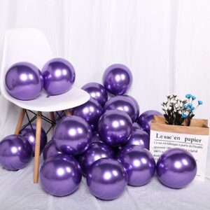 50pcs 12" Purple Metallic Balloons