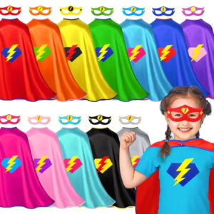 12 Pack Superhero-Capes and Masks