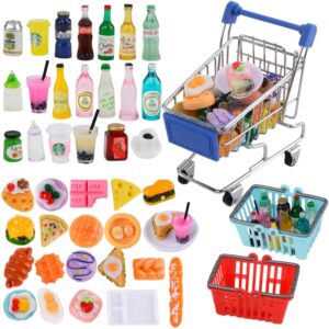 45 Pcs Dollhouse Shopping Cart