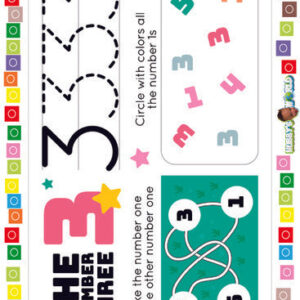 Number 3 Connect, Trace and Identify - FREE Worksheet