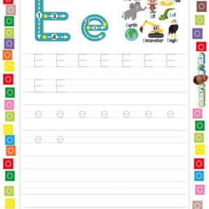 Letter E Tracing and Vocabulary - FREE Worksheet