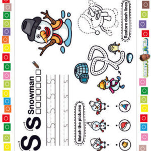 S is for Snowman - FREE Printable Worksheet