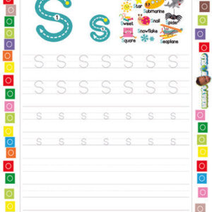 Letter S Tracing and Vocabulary - FREE Printable Worksheet