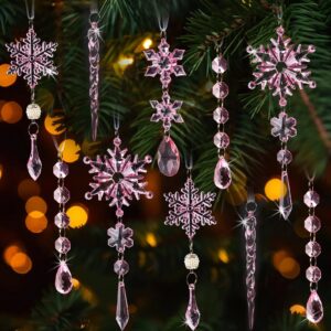 18pcs Crystal Christmas Ornaments