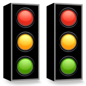 2 Pcs Cardboard Traffic Lights
