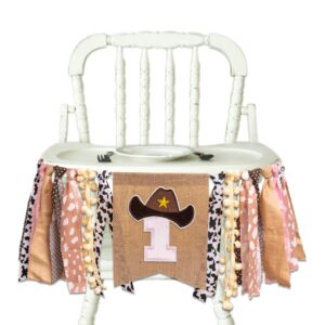 Cowboy Rodeo 1st Birthday High Chair Banner