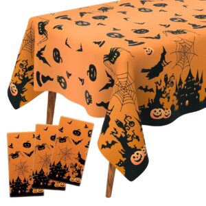 3 Pcs Plastic Halloween Waterproof Tablecloth